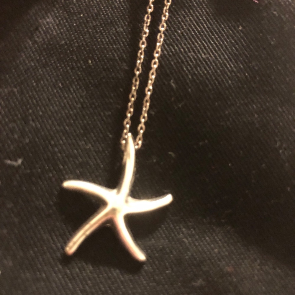 Sterling silver necklace starfish